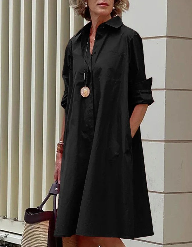 Women's Patchwork Contrast Color Casual Elegant Dress
