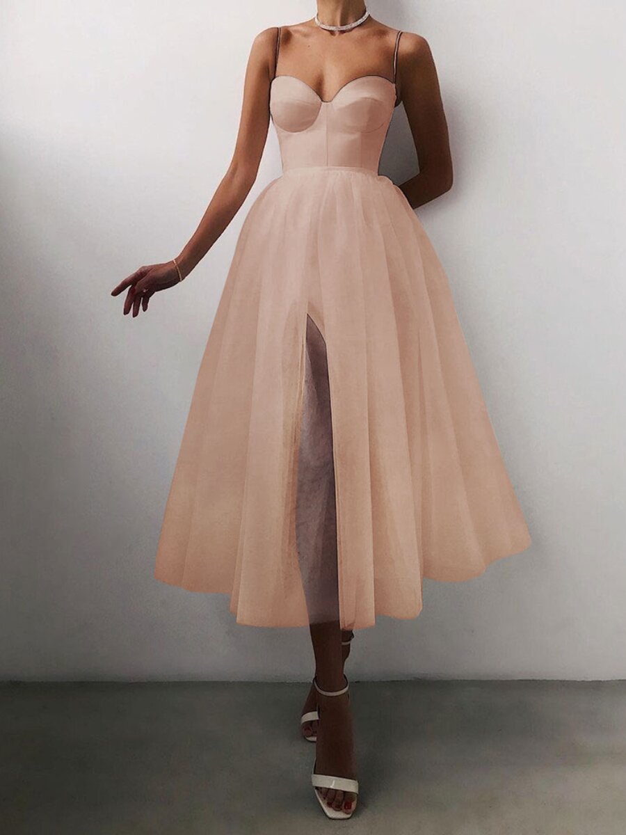 Women's Cool Versatile Straps Tulle Dress Wedding Dresses