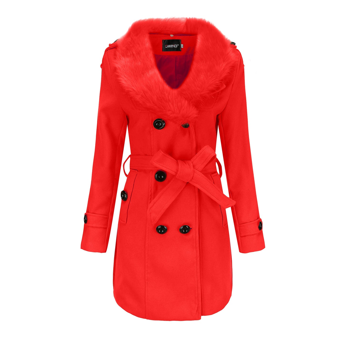 Women's Winter Big Fur Collar Double-faced Goods Coats