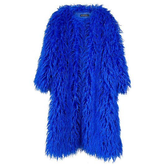 Imitation Tan Wool Extended Furry Color Coats
