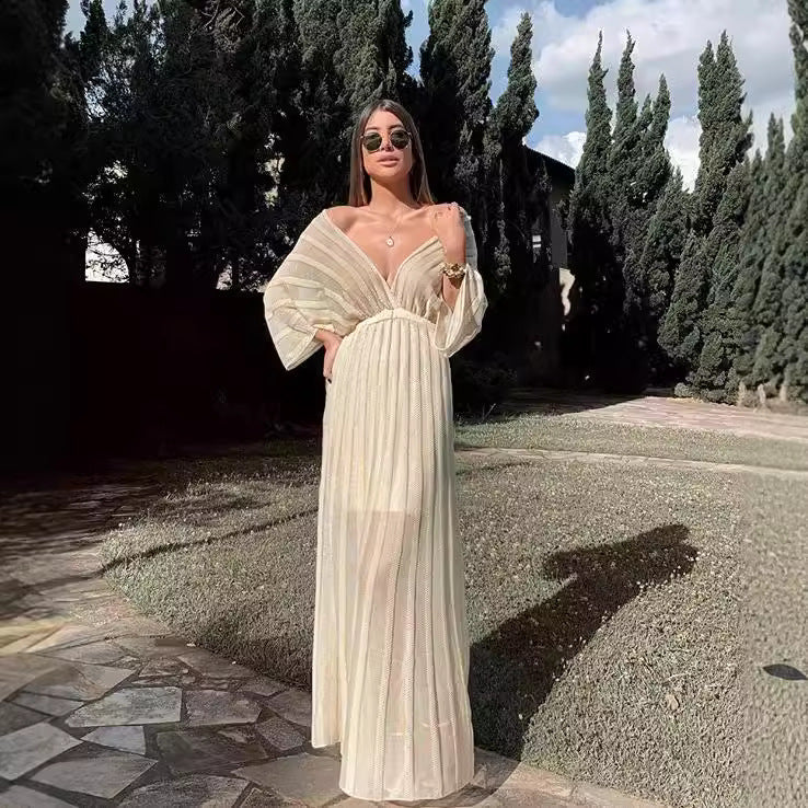 Casual Glamorous Women's Formal Shawl Sleeve Dress