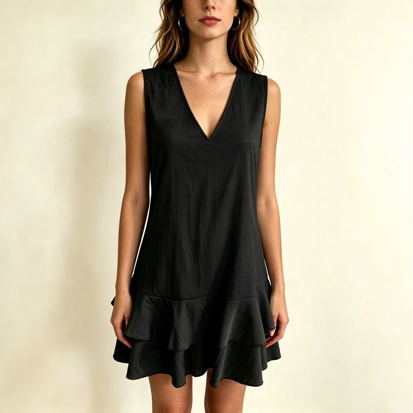 Women's Summer Comfort Casual Sleeveless Ruffled Dress