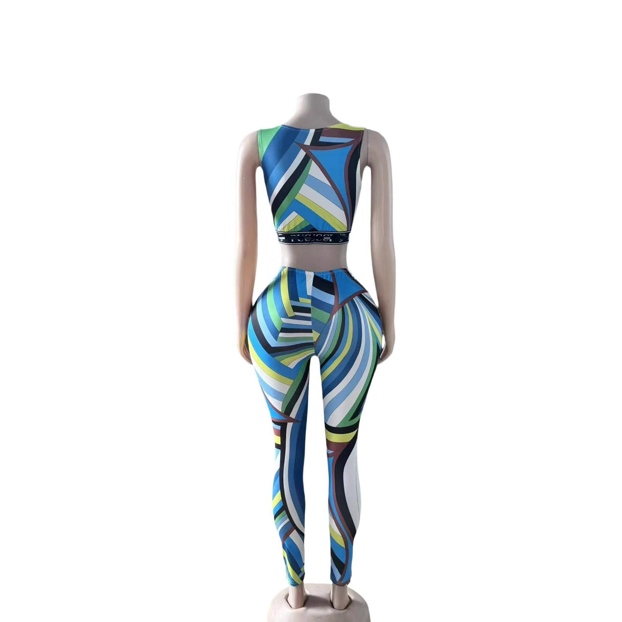 Colorful Beach Art Print Holiday Leisure Fashion Casual Suit