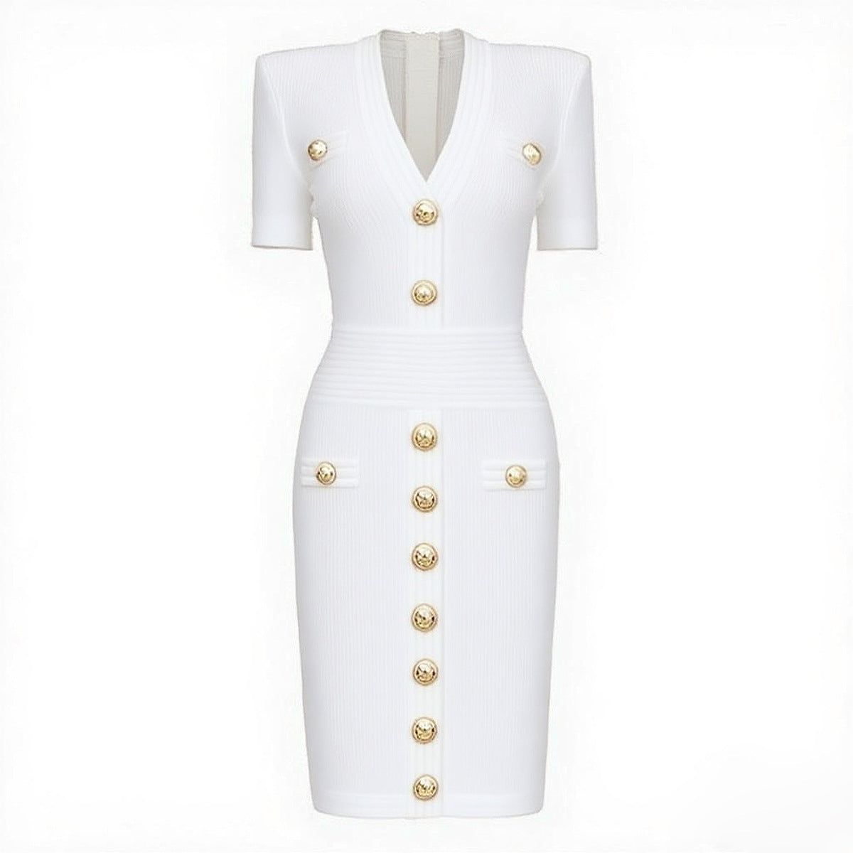 Fashionable Knitted Slim Fit Slimming Sleeve Dresses