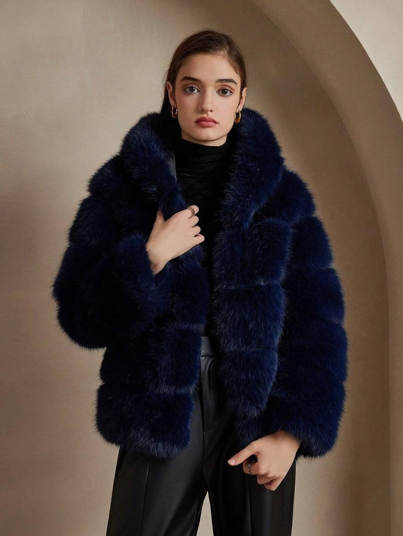 Women's Faux Fur Environmental Protection Imitation Fox Coats