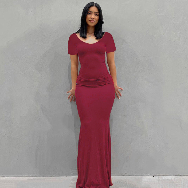 Classy Women's Long Casual Long-sleeved Home Dress