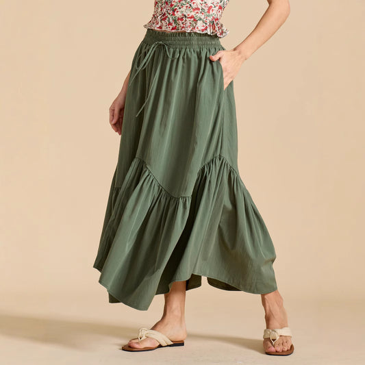 Women's Adjustable High Waist Elastic Large Swing Skirts