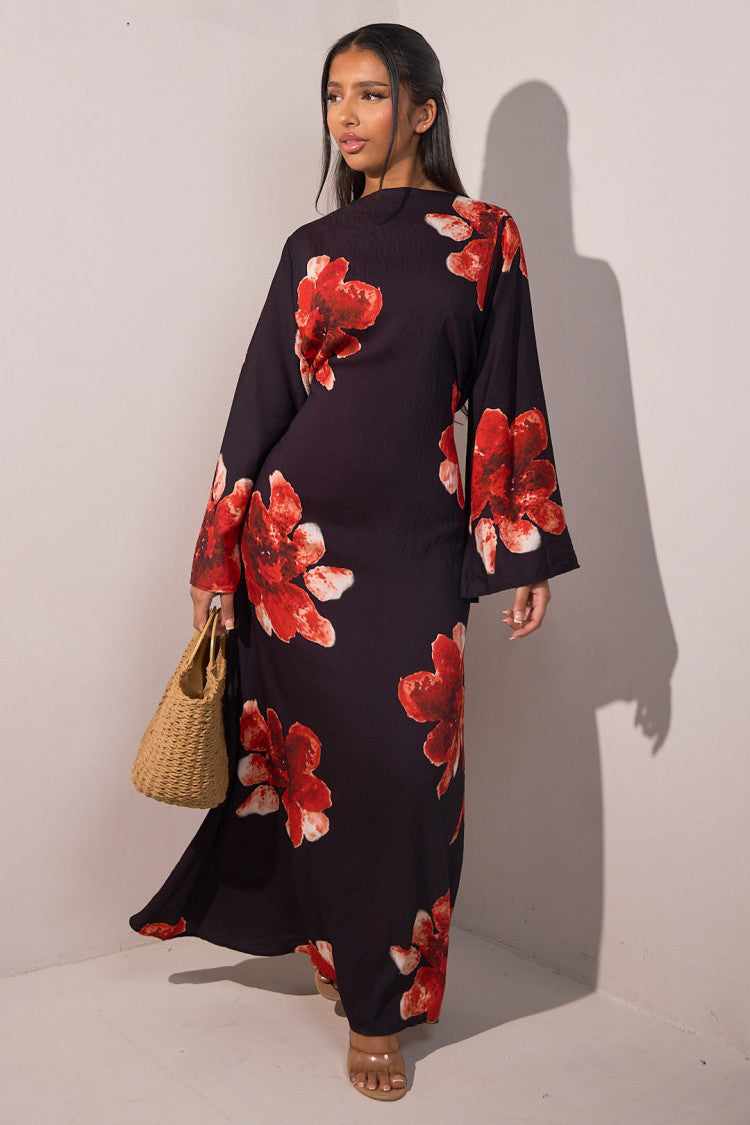 Pure Beautiful Printed Dress Waist Ankle Dresses