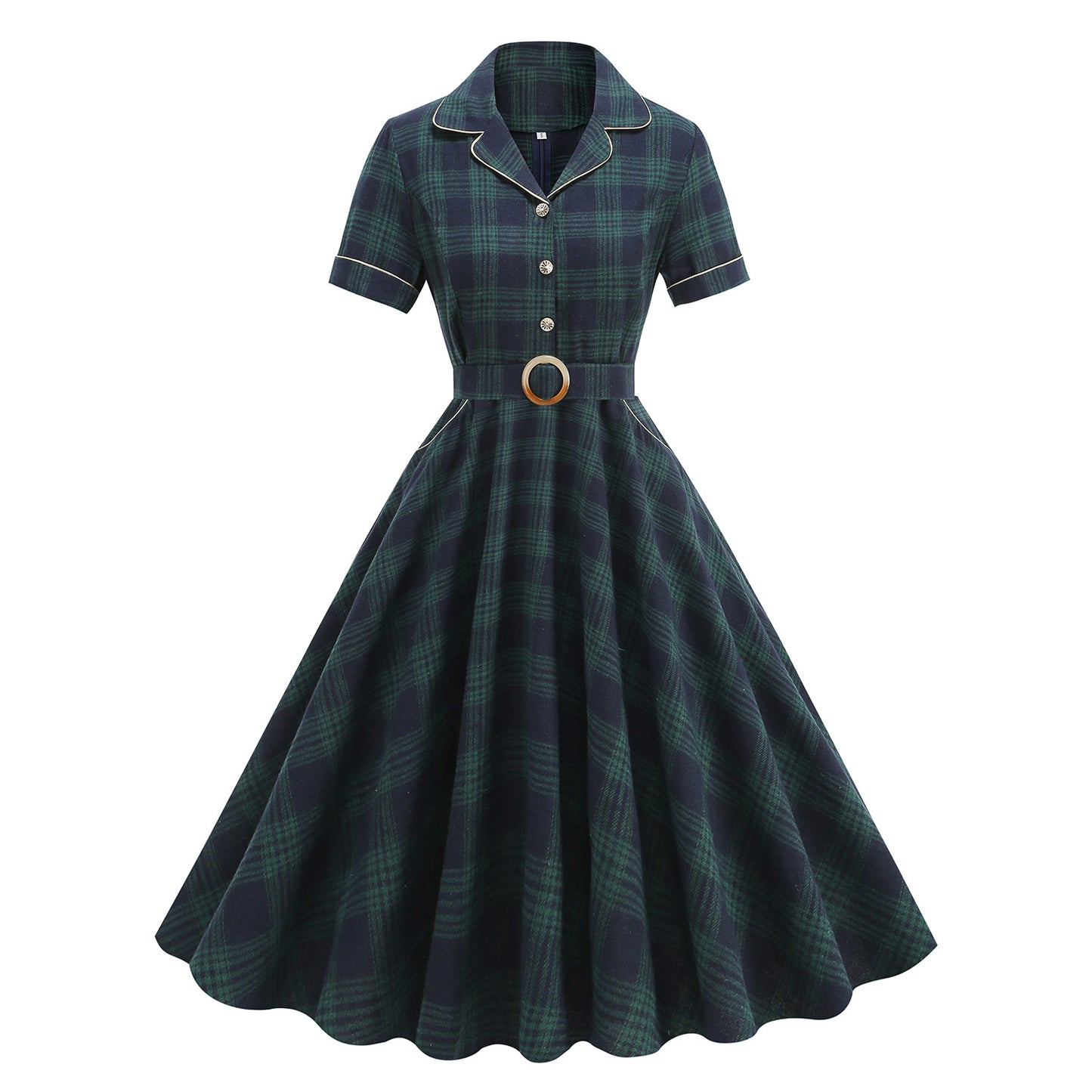 Women's Edge Fried Street Contrast Color Collar Plaid Slim Fit Suits