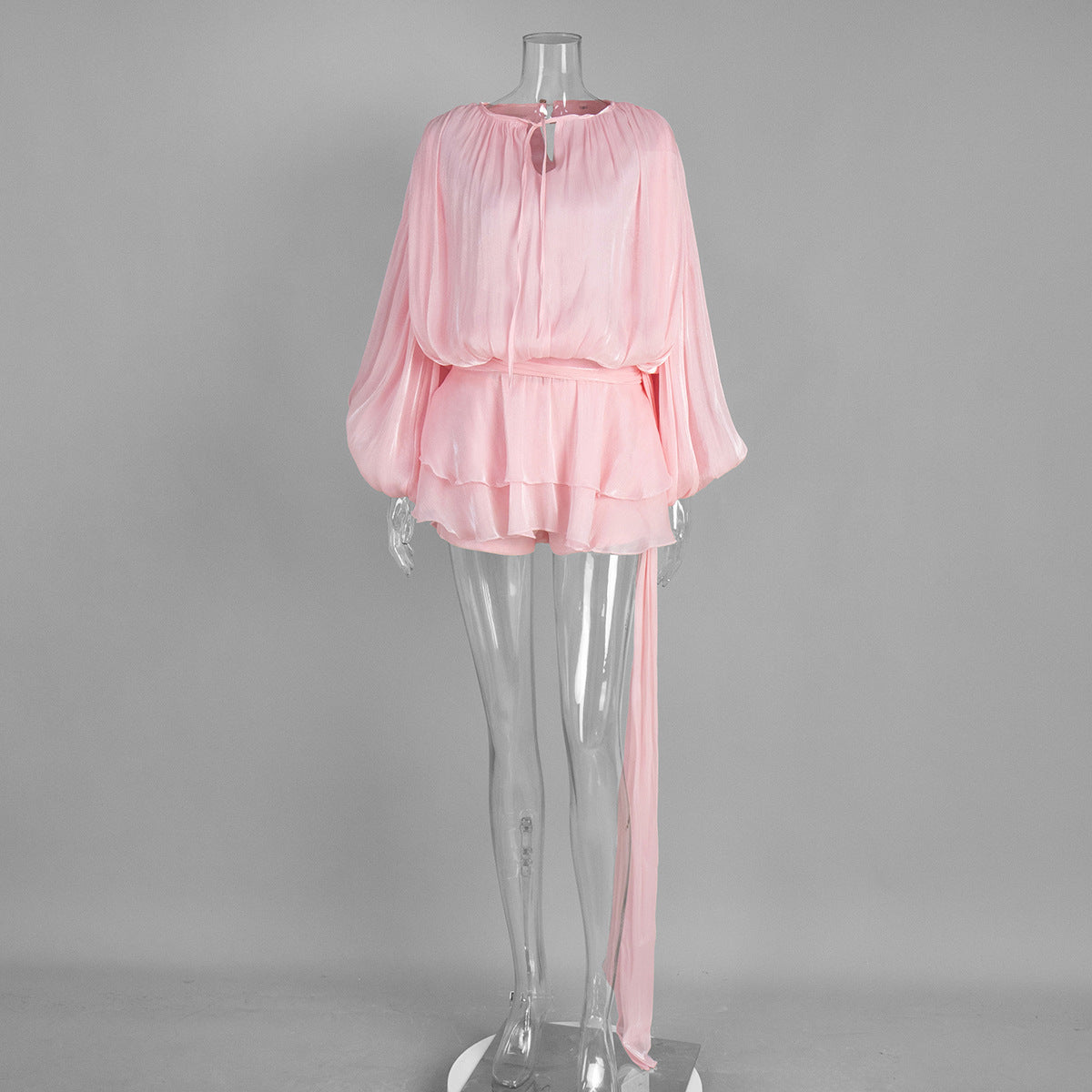Chiffon Long Sleeve Dress Summer Lantern Dresses