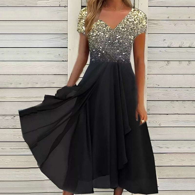 Women's Summer Urban Casual Fashion Chiffon Dress