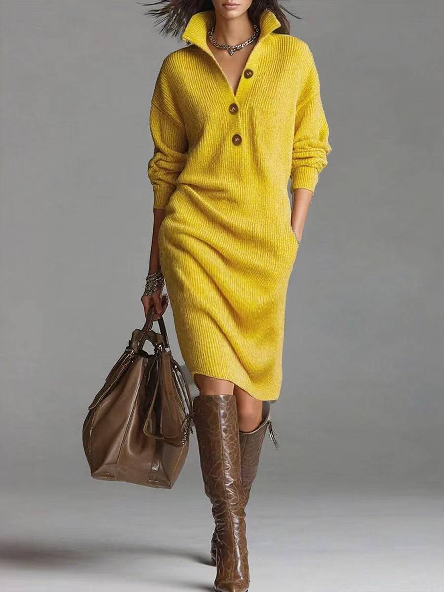 Classic Women's Turtleneck Irregular Hem Loose Sweater