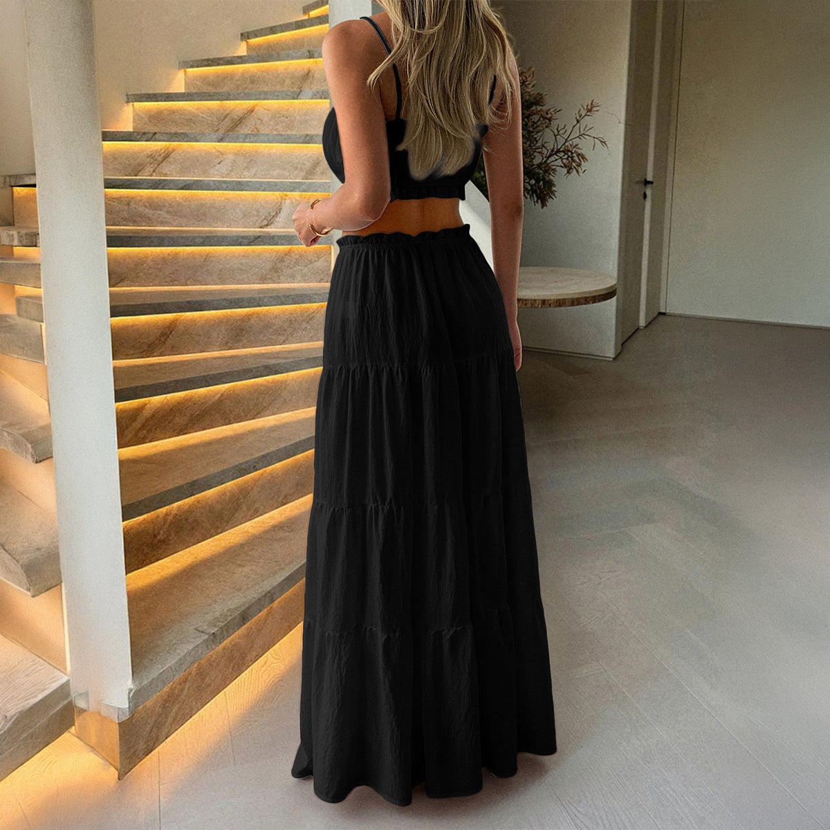 Women's Vacation Spaghetti Straps Tube Two-piece Fashion Casual Suit