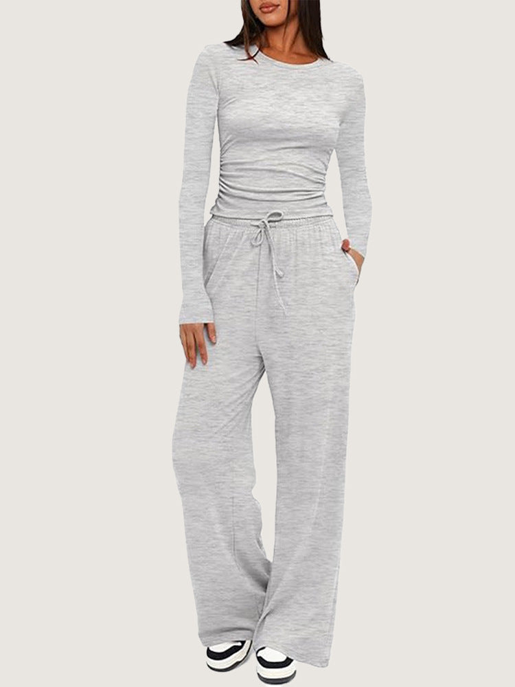 Fashion Women's Asymmetric Design Long-sleeved Sportswear Fashion Casual Suit