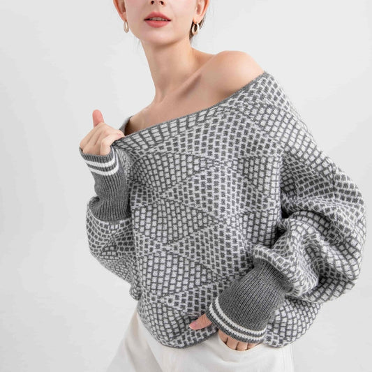 Women's Long Sleeve Plaid Pullover Outerwear Tops