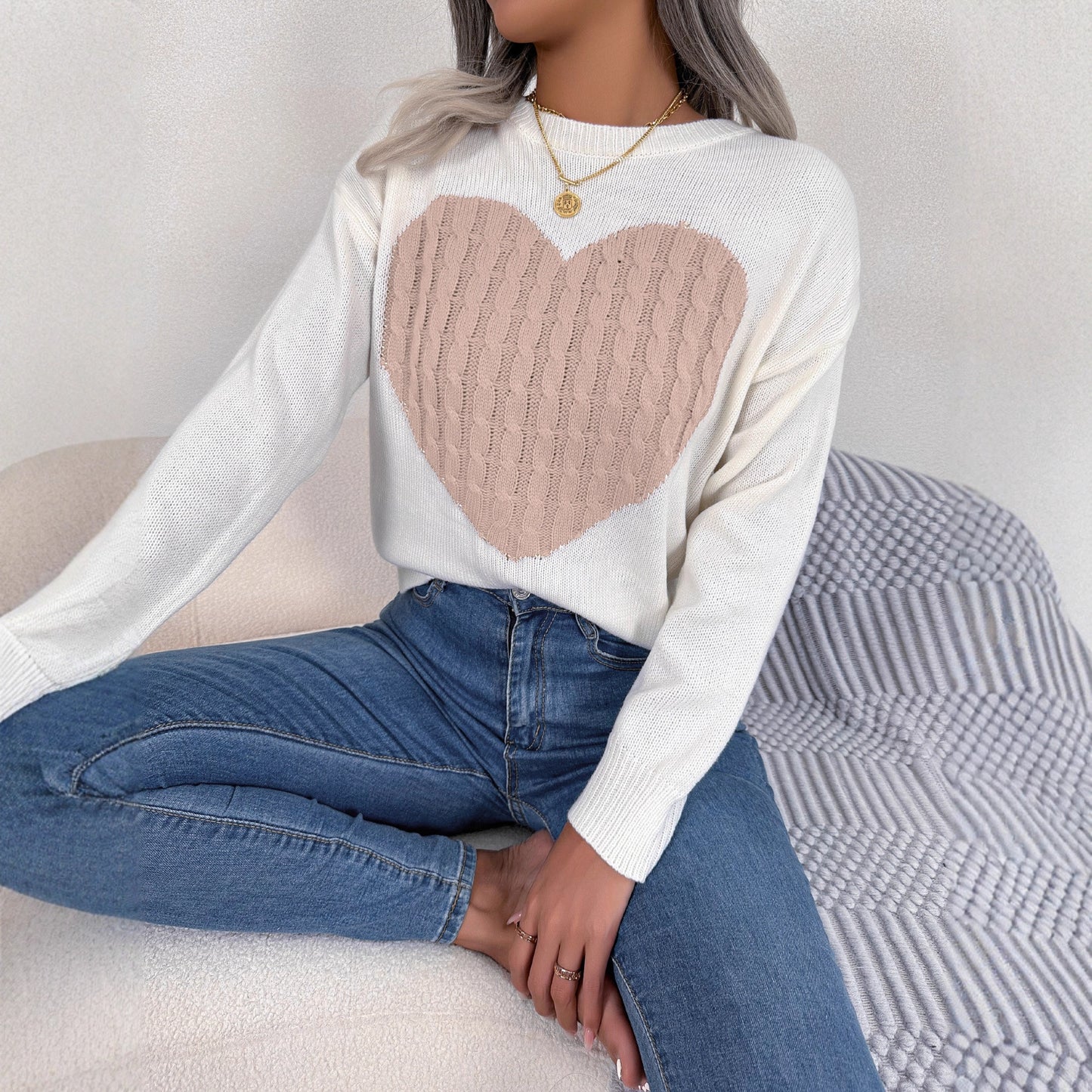 Women's Love Long Sleeve Pullover For Valentine's Sweater