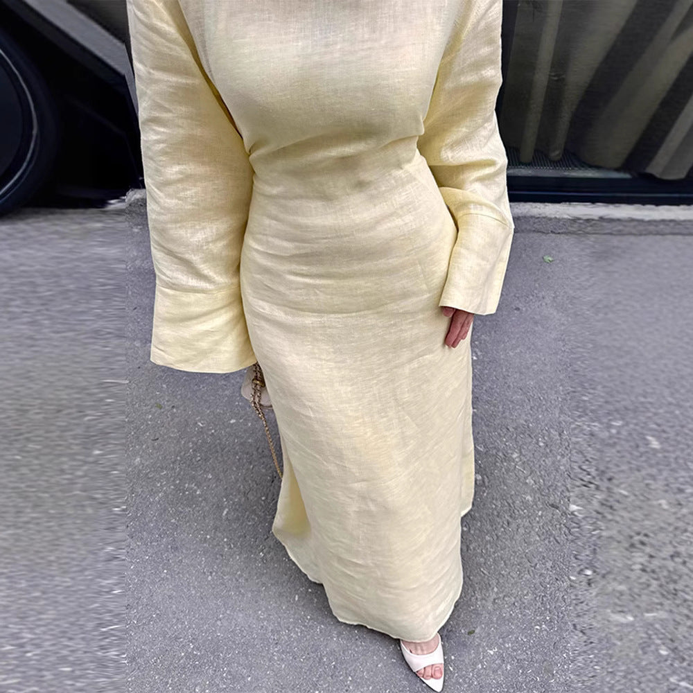 Women's Elegant Long Sleeve Dress Bell Dresses