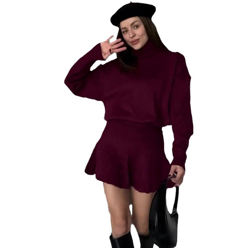 Autumn Solid Color Round Neck Loose Suits