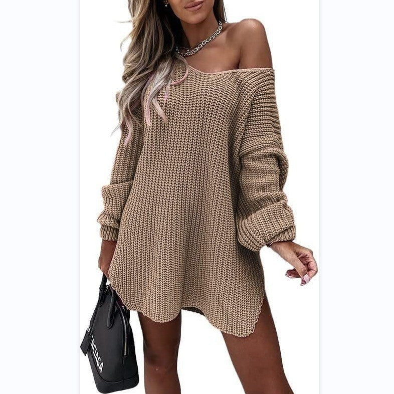 Fashion Women's Solid Color Loose Pullover Sweaters