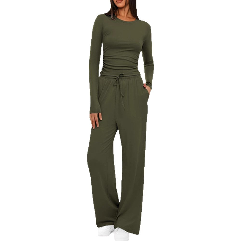 Fashion Women's Asymmetric Design Long-sleeved Sportswear Fashion Casual Suit