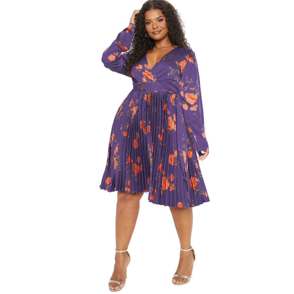 Women's Simple Style Floral Dress For Autumn Dresses