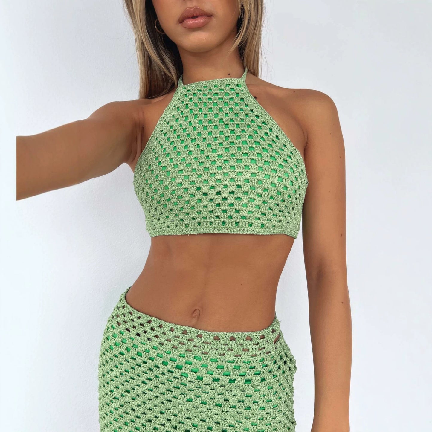 Fashion Women's Summer Halter Backless Hip Skirts