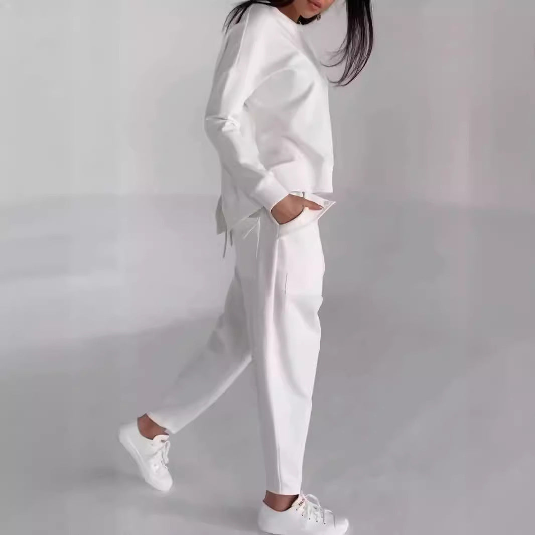 Beautiful Women's Irregular Design Long-sleeved Harem Fashion Casual Suit