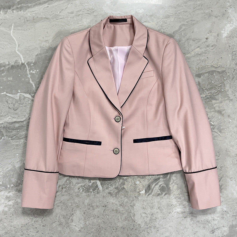 Women's Pink Korean Drama Preppy Style Autumn Women's Sweater