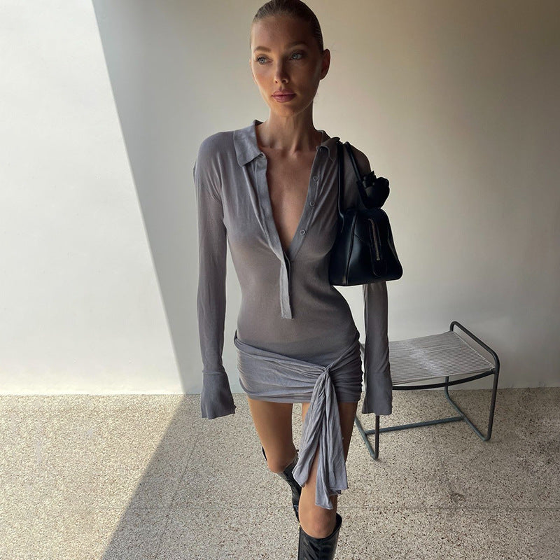 Style High Sense Fashion Temperament Lapel Cardigans