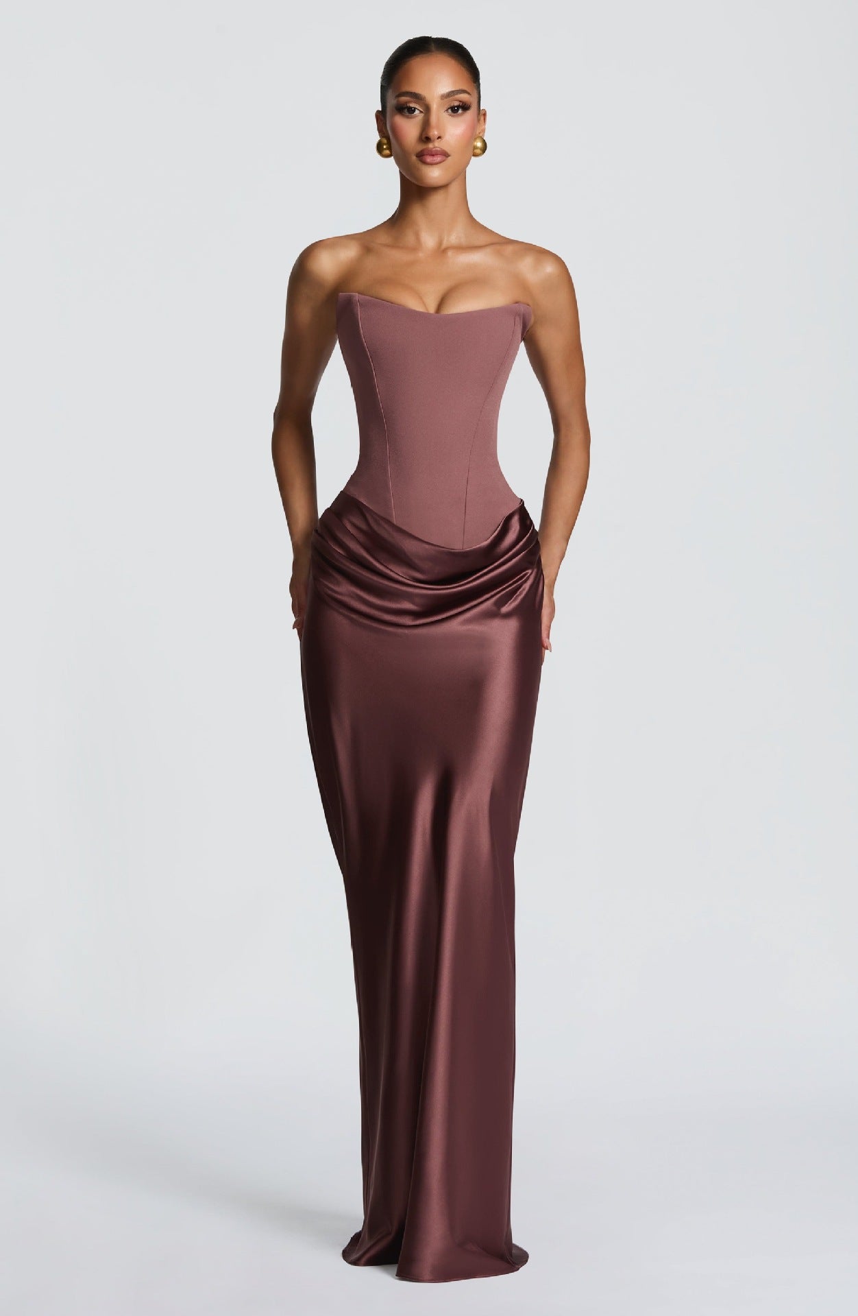 Women's Elegant Solid Color Sleeveless Slim Ribbon Stitching Hip Dress
