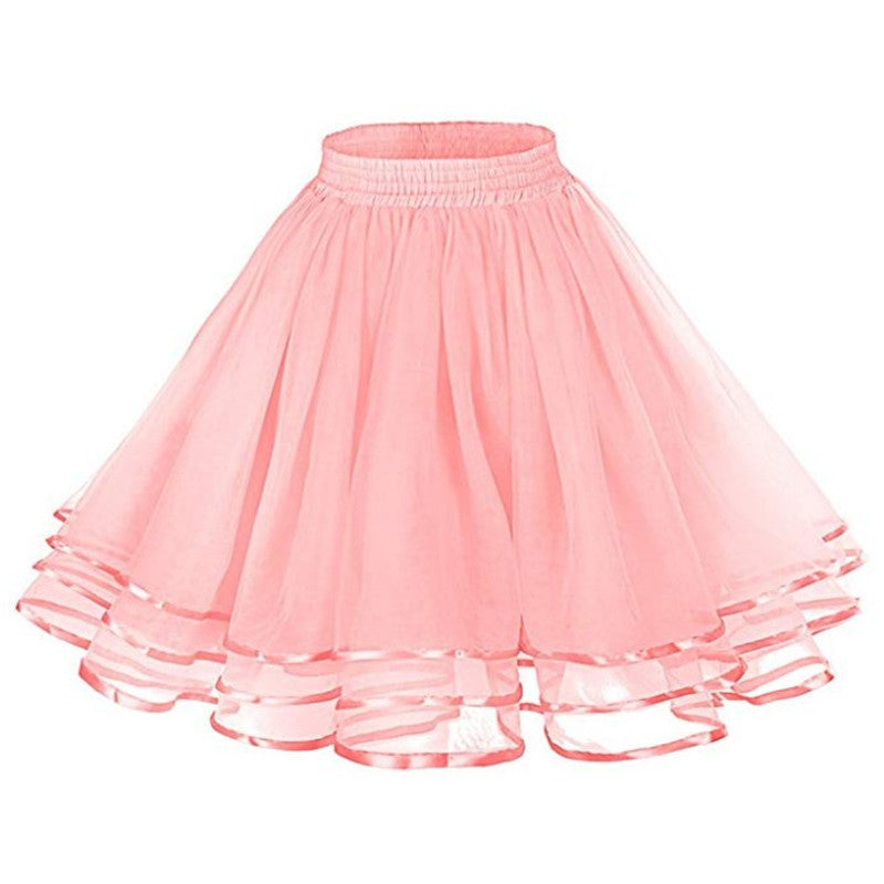 Crinoline Boneless Soft Veil Daily Ribbon Skirts