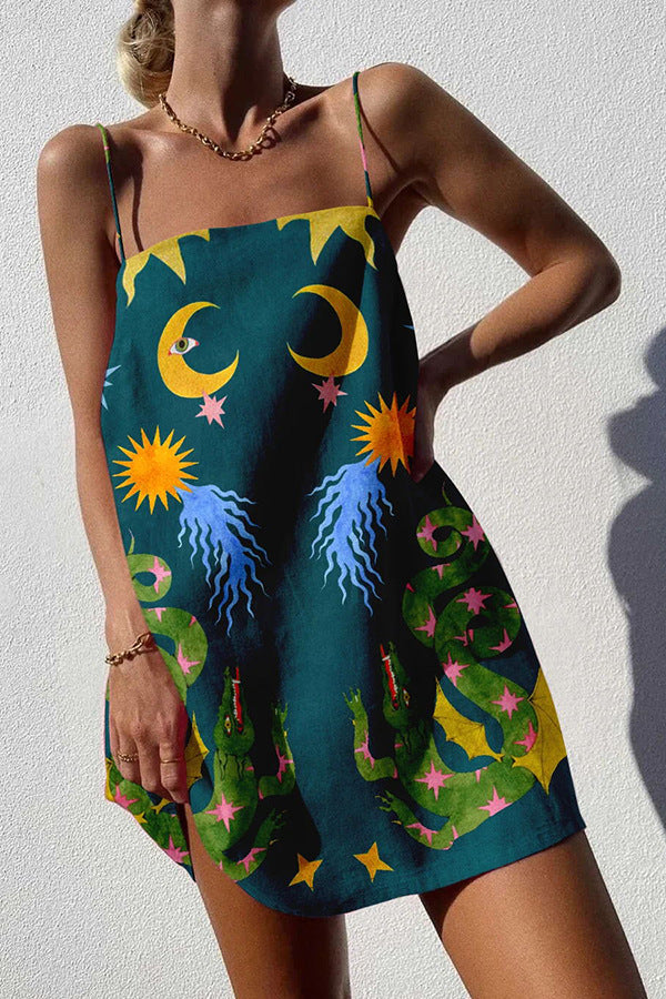Sexy Backless Adjustable Shoulder Strap Dress Dresses