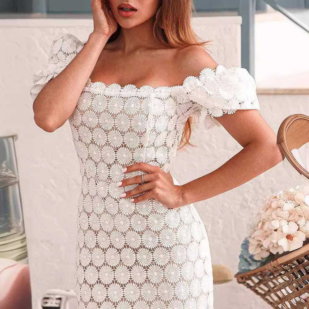Commuter Midi Dress Three-color Solid Color Dresses