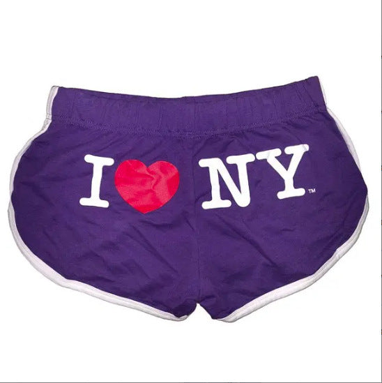 Women's Summer Fashion Letters Printed Sports Hot Shorts