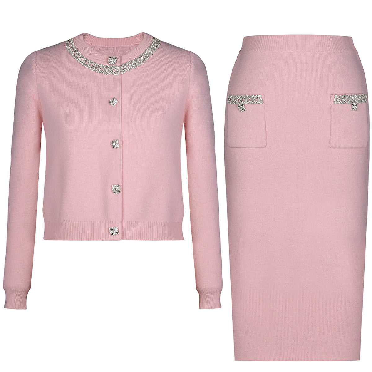 Versatile Wool Knitted Cashmere Classic Style Suits