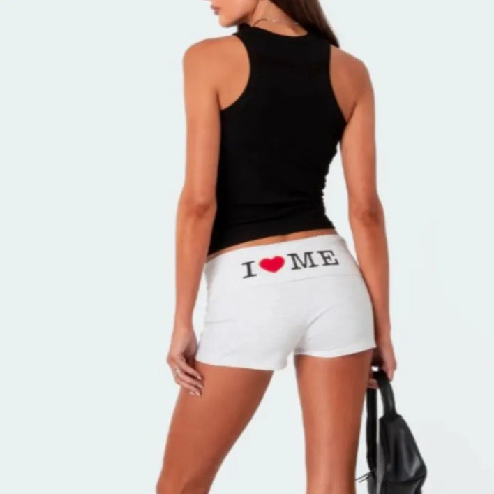 Women's Summer Fashion Letters Printed Sports Hot Shorts