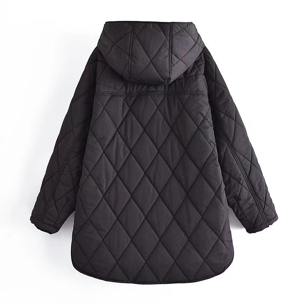 Women's Autumn Hooded Home Leisure Loose Cotton Coats
