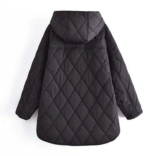 Women's Autumn Hooded Home Leisure Loose Cotton Coats