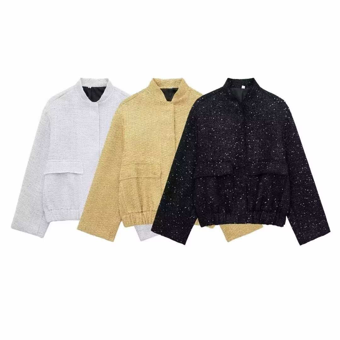 Women's Garden Collar Pockets With Hidden Buttons Coats