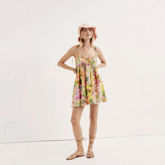 Dress French Minority Wooden Ear Chest Color Matching Dresses