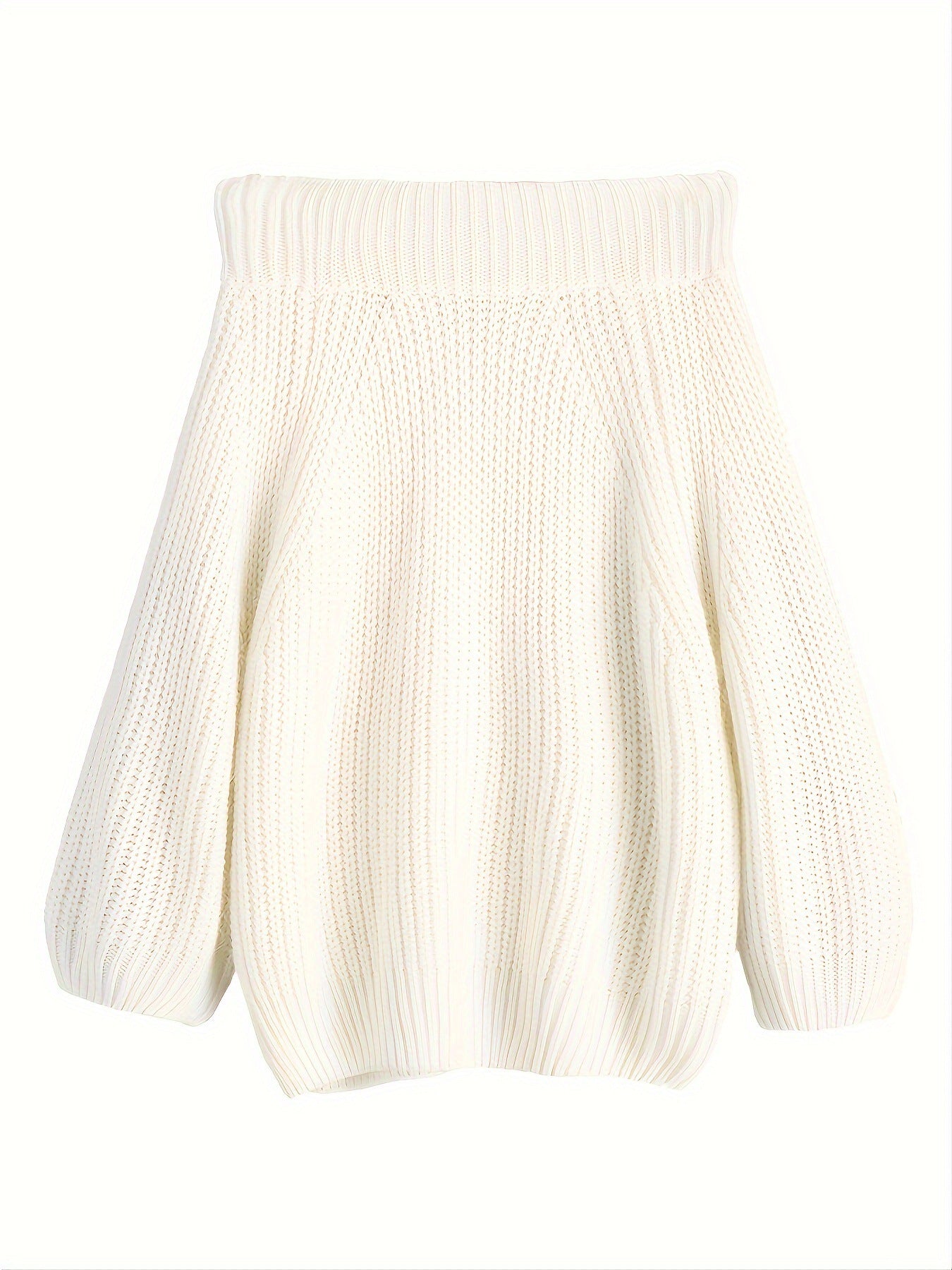 Women's Sexy Pullover Loose-fitting Thick Needle Lantern Sleeve Women's Sweater