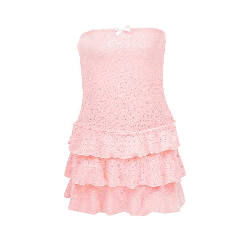 Women's Style French Minority Hot Tube Polyester Stretch Dresses