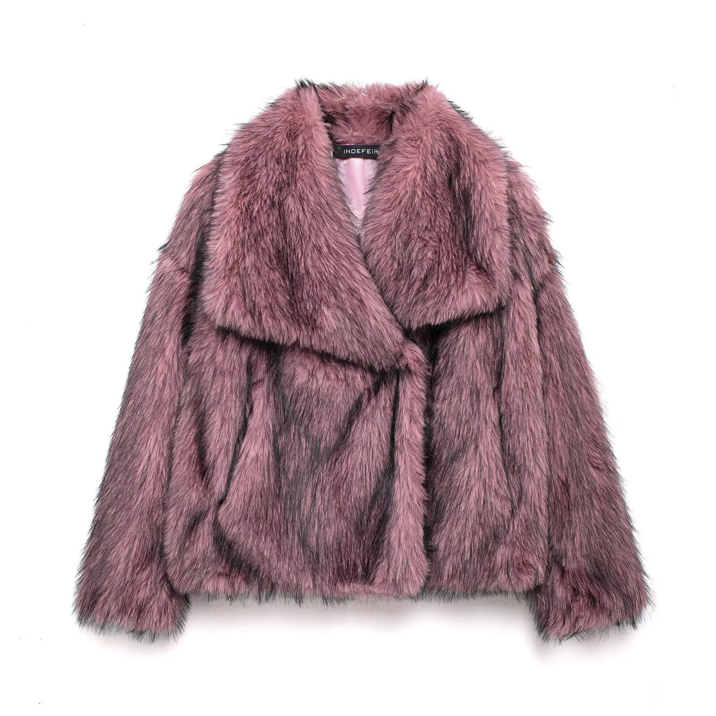 Women's Winter Street Fashion Artificial Fur Effect Coats
