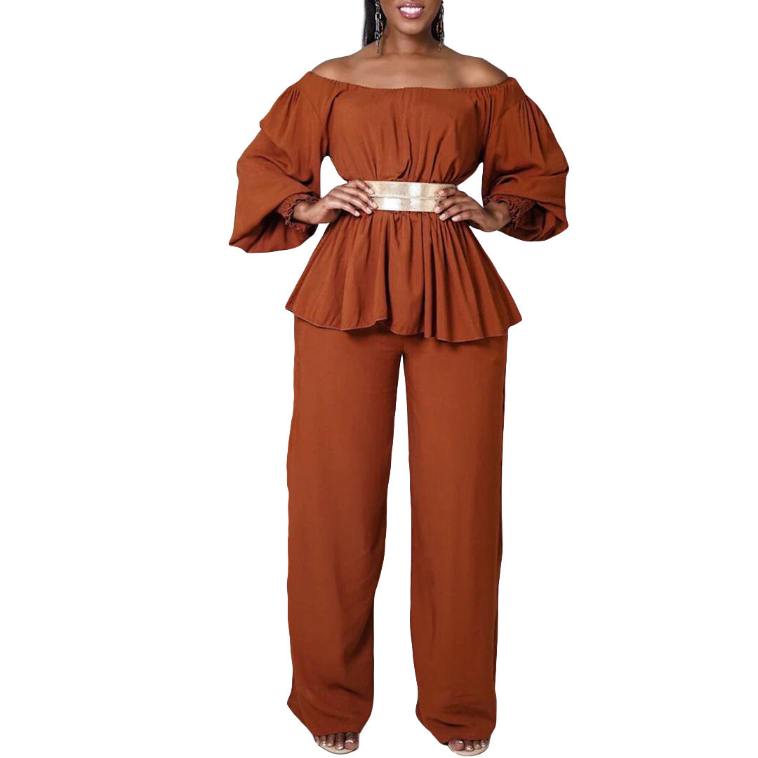 Charming Women's With Belt Long-sleeved Loose Blouses