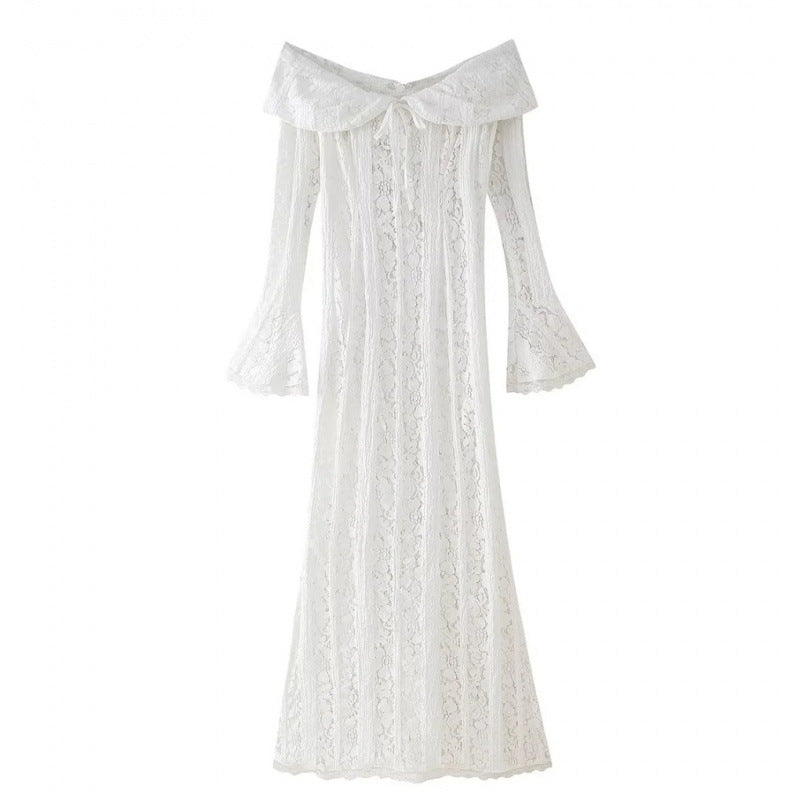 Women's Fashion Elegant Sexy Tube Lace Dress Tops