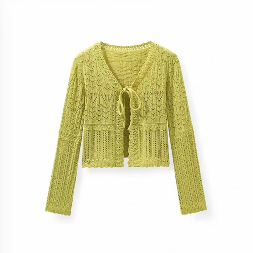 Women's Simple Style Solid Color Hollow Spring Collar Tops