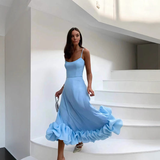 Women's Three-dimensional Flower A- Line Dress With Dresses