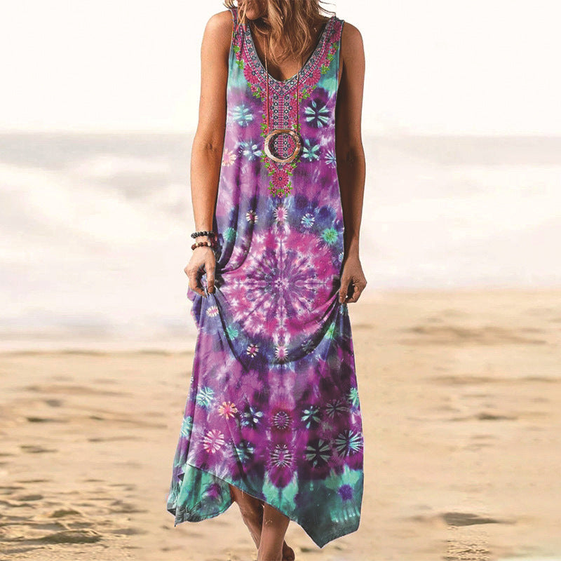 Women's Ethnic Style Loose Printed Long Vests
