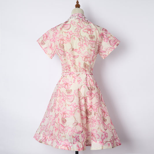 Australian Design Sense Niche Print Delicate Rhinestone Dresses