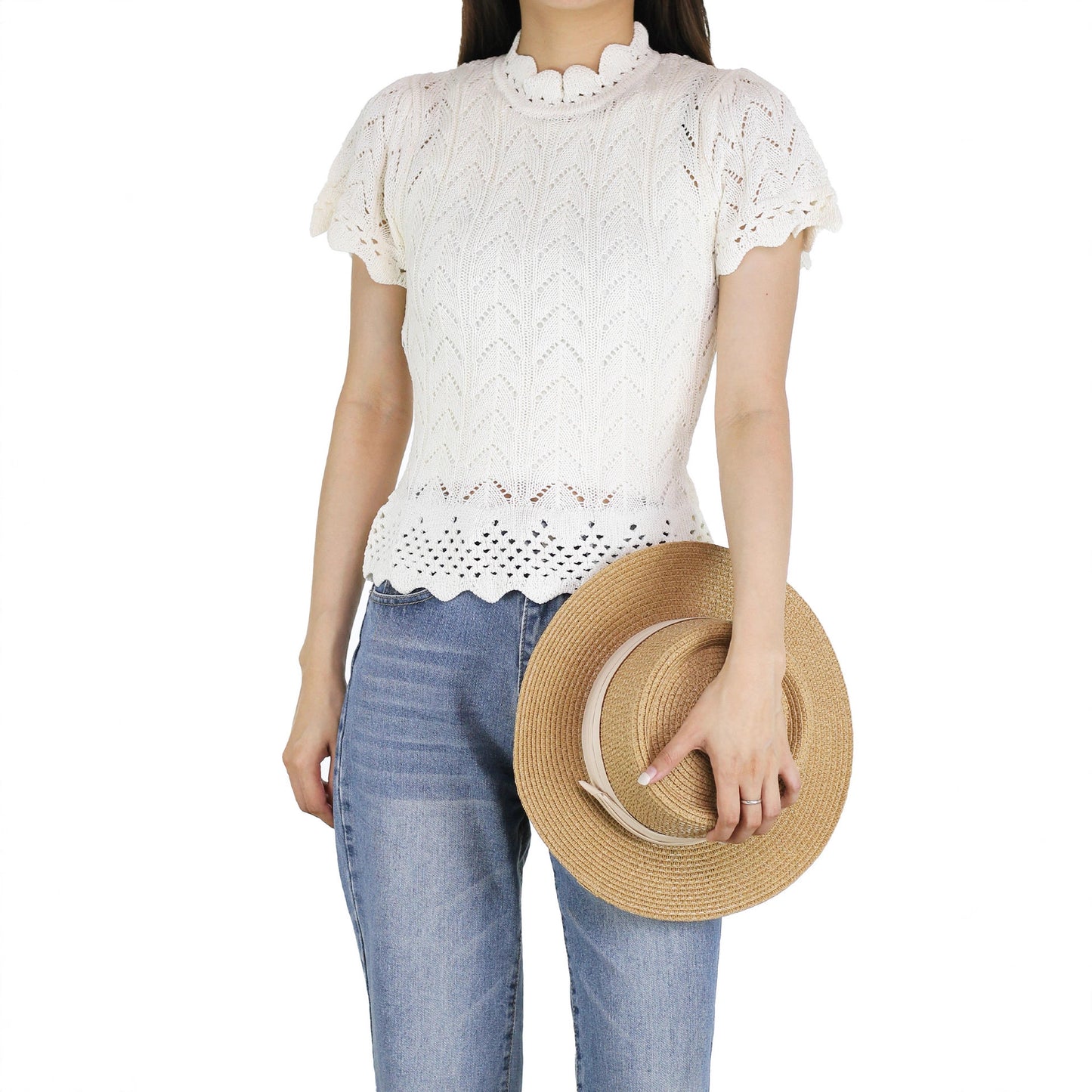 Classy Women's Plain Crocheted Hollow Summer Sweaters